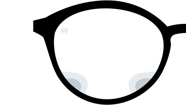 Зображення лінз ZEISS Digital SmartLife Individual 3. На рисунку показано вид крізь лінзи. 