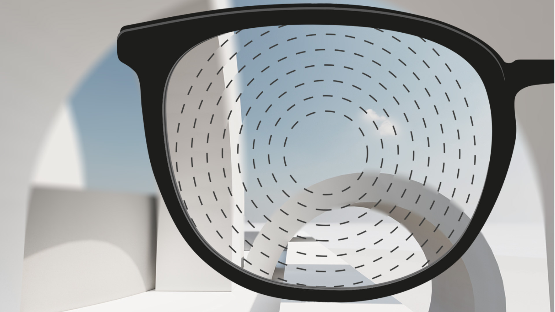 Зображення при погляді крізь лінзи для контролю міопії від ZEISS.